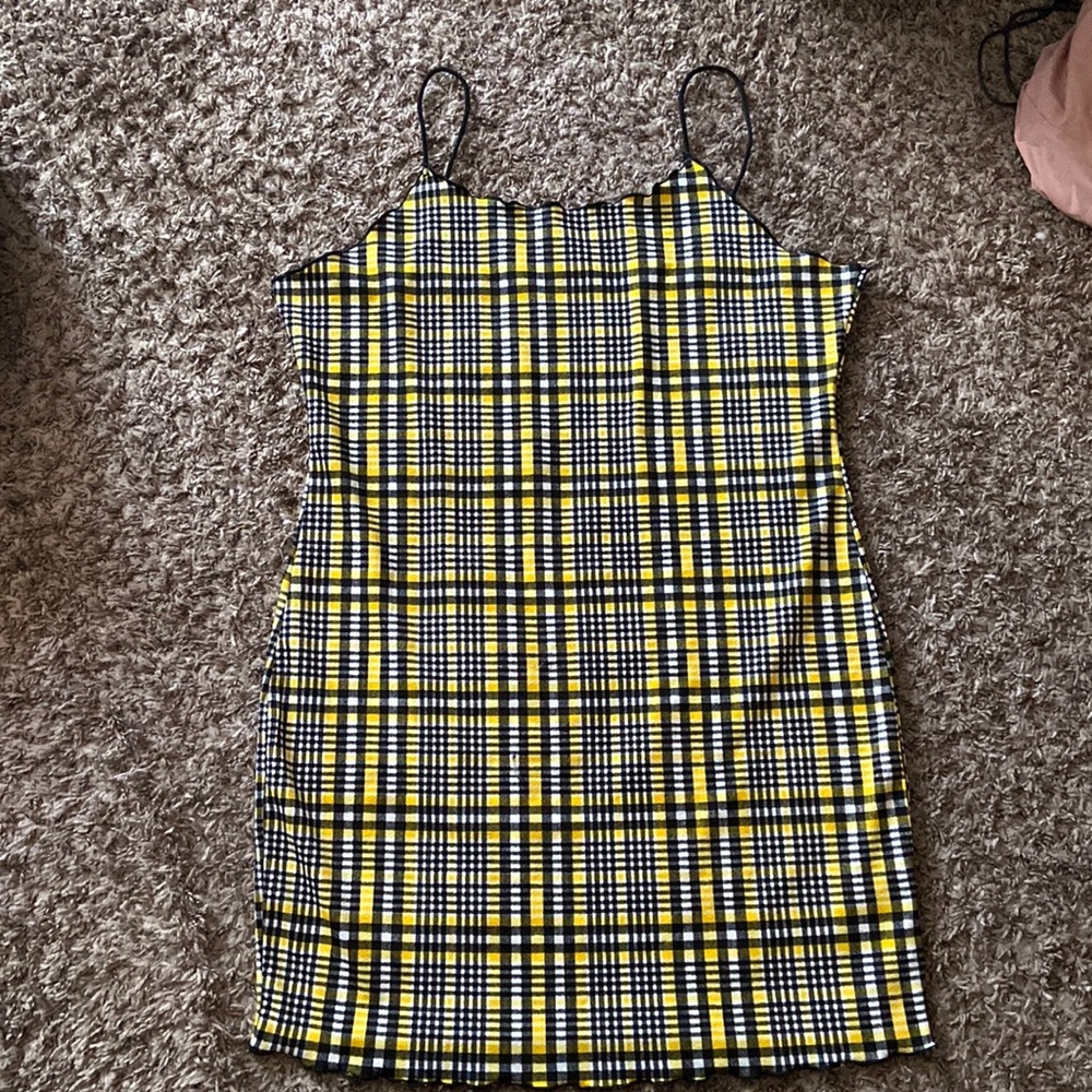 Plaid yellow dress Shein 2XL